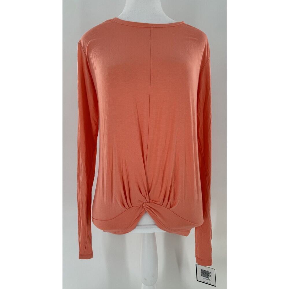 Laundry Shelli Segal Shirt Size S Workout Twist Hem Rayon Gym Casual Athleisure​